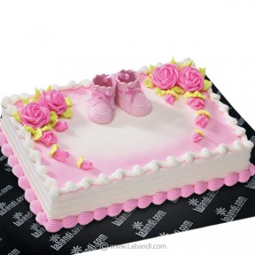 New Born Girl Cake