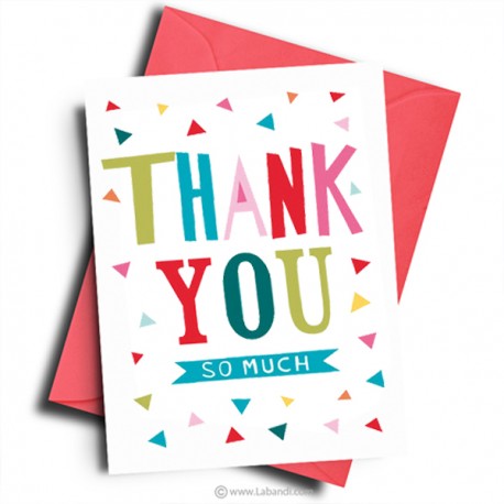 Banner Blank Thank You Greeting Card - Papyrus
