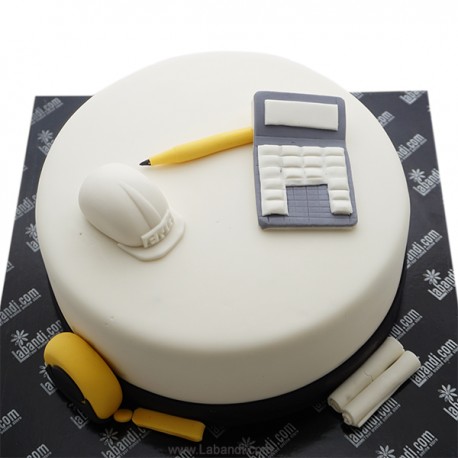 Birthday Cake with Calculator and Pencil Stock Illustration - Illustration  of copy, blue: 130845802