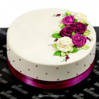 Purple Delight Ribbon Cake