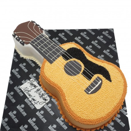 Birthday Cake Topper - Acoustic Guitar with Name & Age