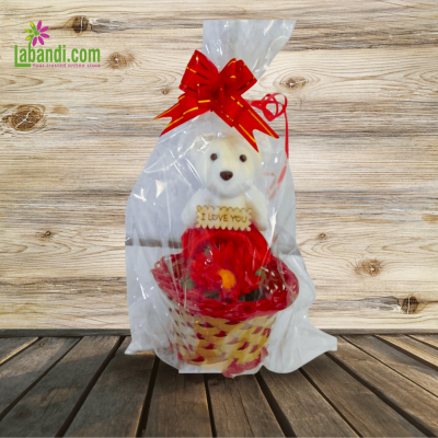 Valentine's Bear Basket