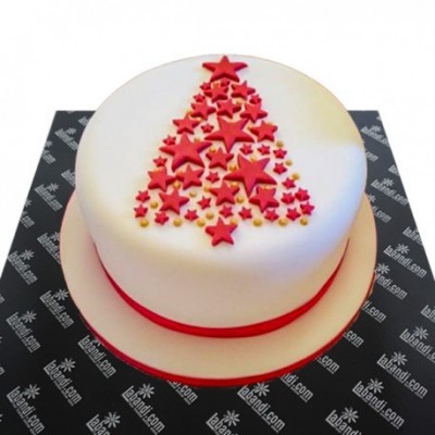 Red Star Christmas Cake
